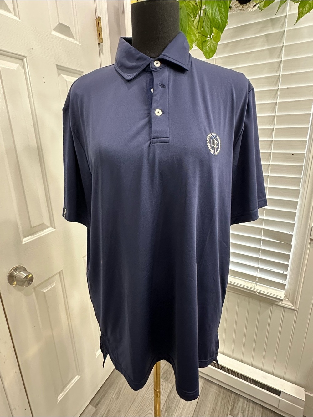 RLX Ralph Lauren Navy Polo with Embroidered Crest